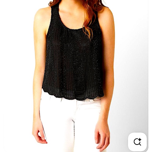 Raga Black Scalloped Shell - NWT size S
